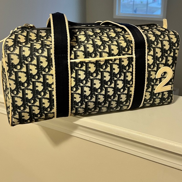 Dior Dark Navy Trotter #2 Boston Handbag - Picture 2 of 15